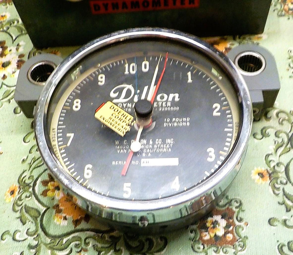 Dillon Mechanical Shackle Dynamometer – 1000 lb Capacity, 10 lb Divisions, with Metal Case – Item 1007