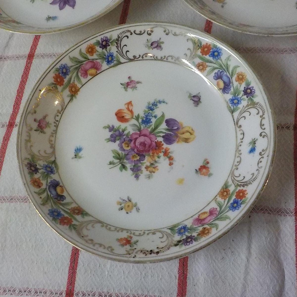 Dresden Style "Royal" Bavaria Germany Soup Bowls 7.5" — Set of 4
