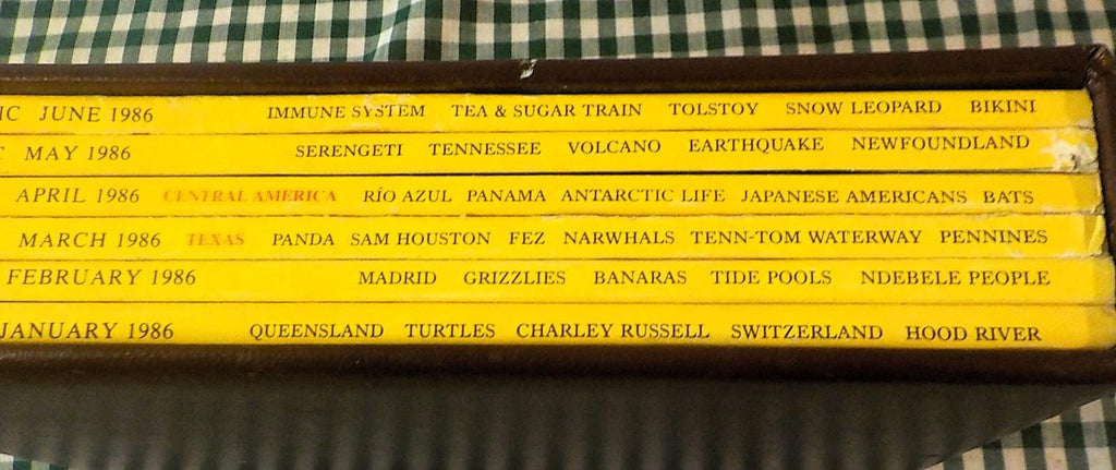 National Geographic Magazine Jan–June 1986 — 6-Issue Set with Protective Slip Cover