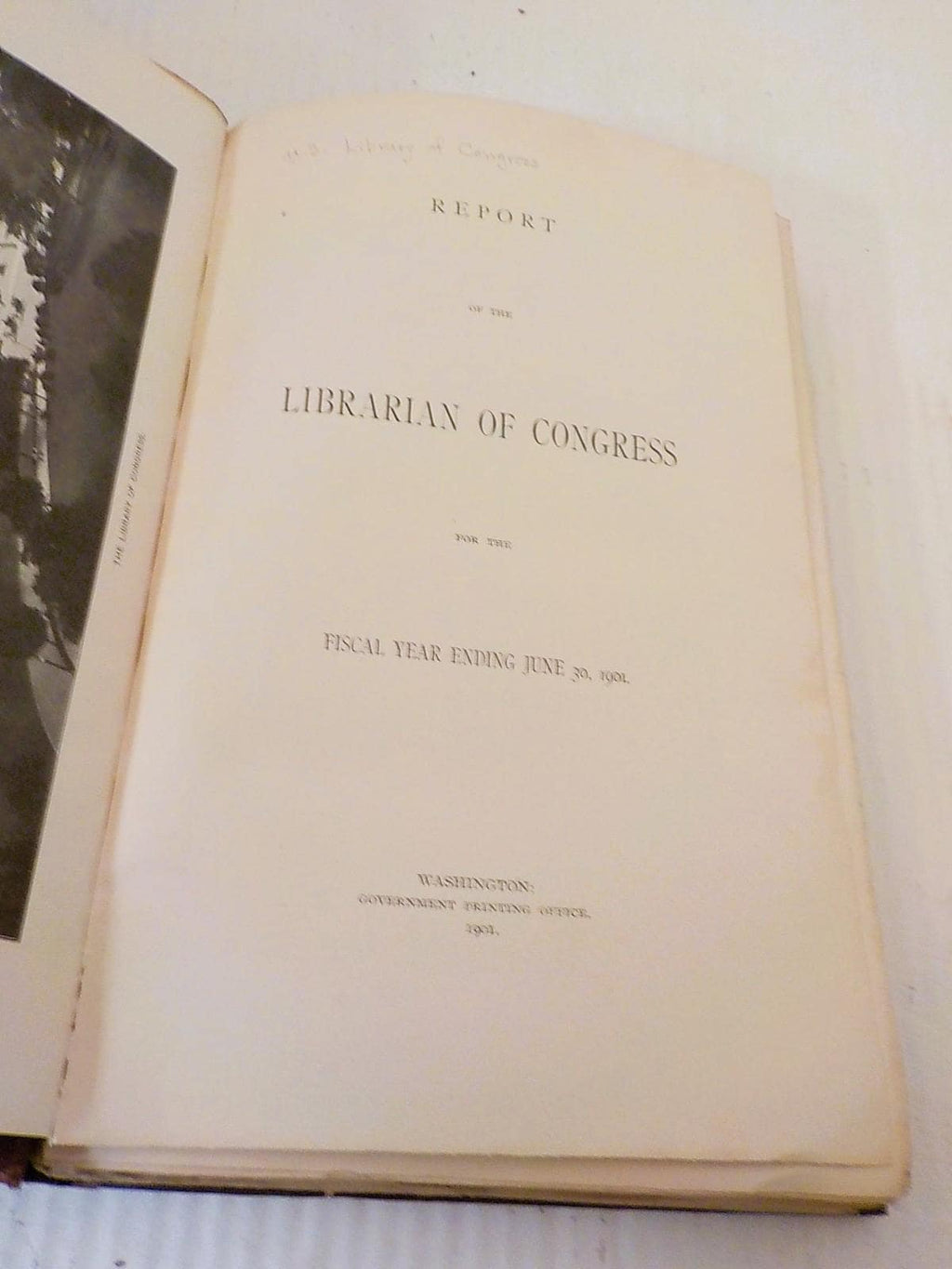 1901 Report of the Librarian with Manual Library of Congress Hardcover b 118