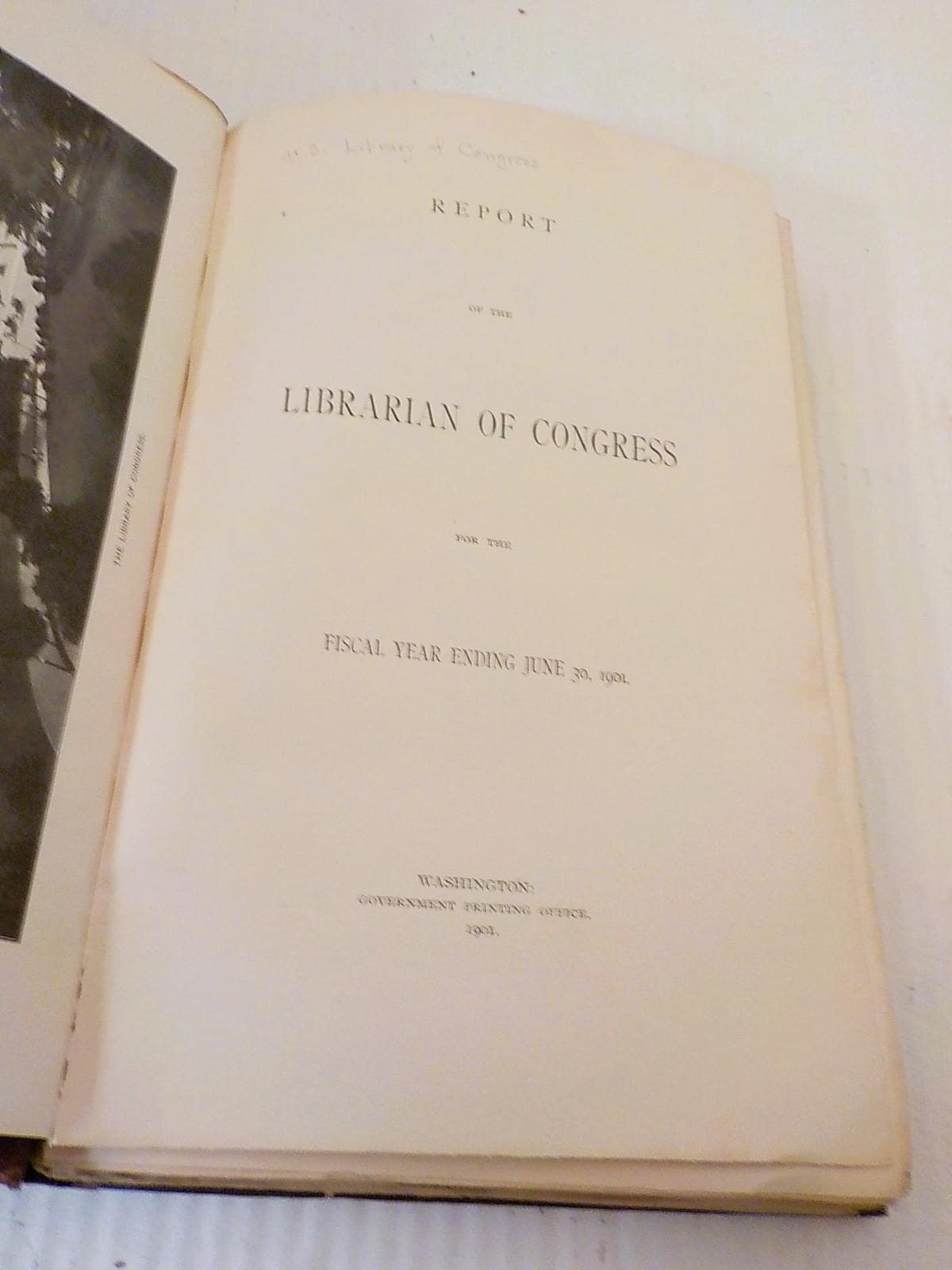 1901 Report of the Librarian with Manual Library of Congress Hardcover b 118