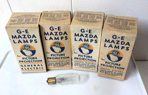4 GE Mazda Lamps for picture movie Projection 50 watt 125 volt new in box