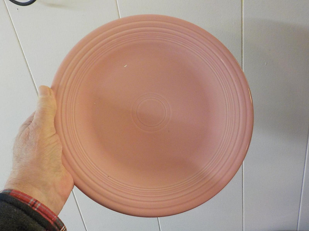 Vintage Fiestaware Rose Pink 10-Inch Dinner Plates — Set of 3, Made in USA