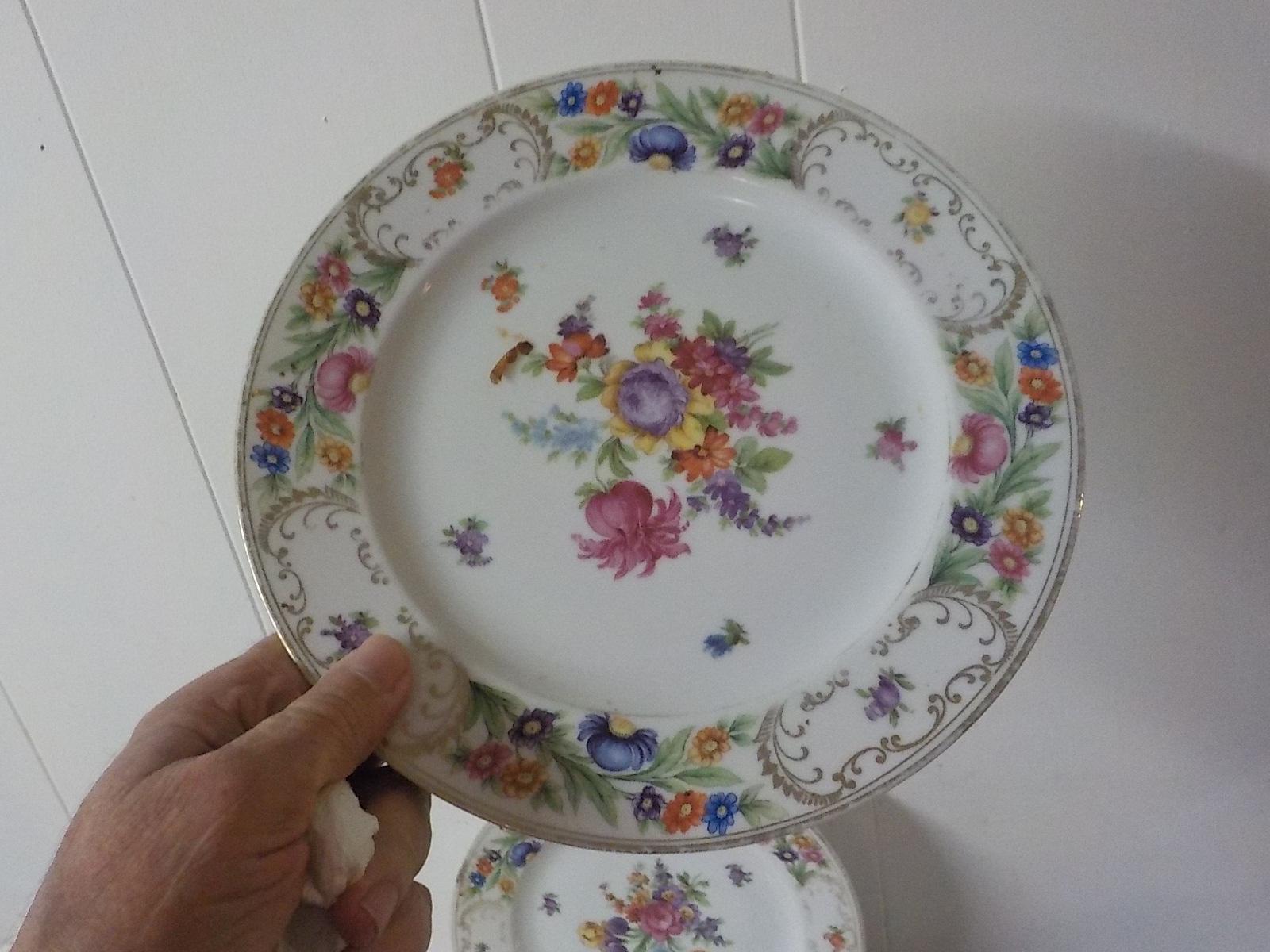 Dresden Style "Royal" Bavaria Germany Dinner Plates 9.5" — Set of 4