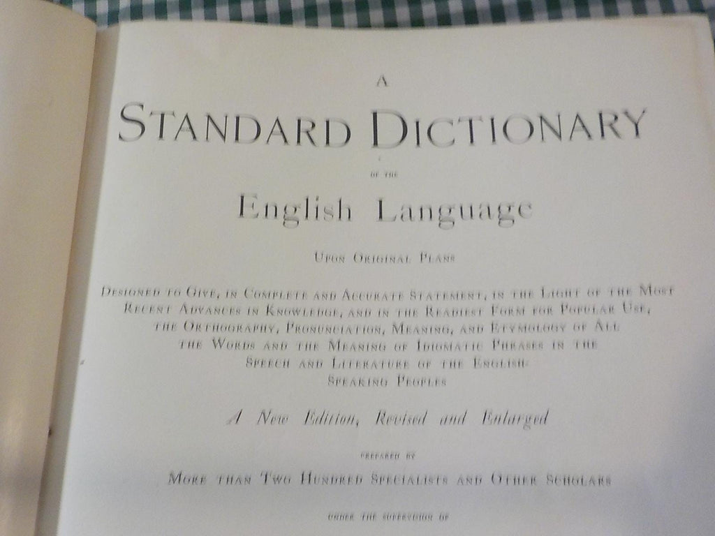 1906 Funk & Wagnall New Standard Dictionary Of The English Language *Repaired B 223