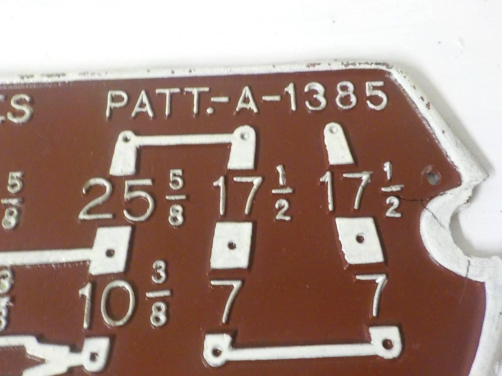 MO PAC LINES Cast Metal Railway Railroad Brake Plate Schematic Sign – Lot 2278