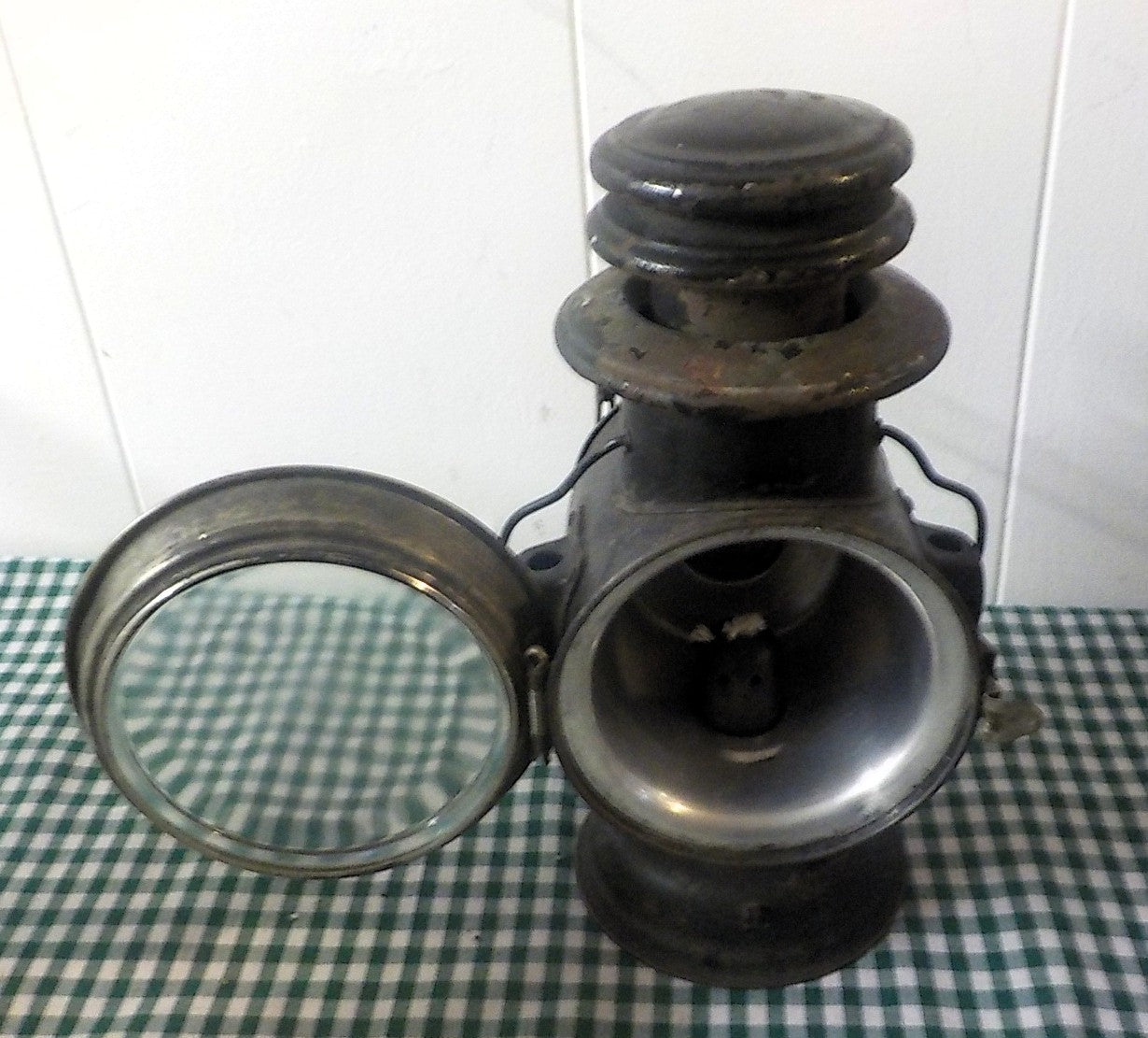 Antique Dietz Union Kerosene Driving Lamp Lantern Circa 1906 with Oil Font