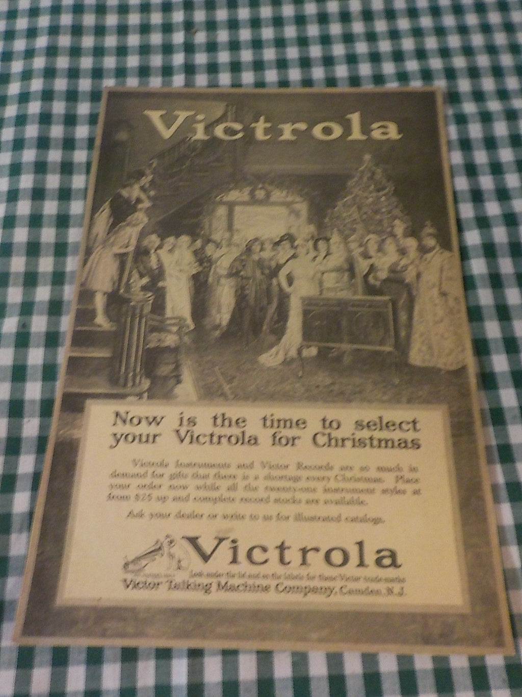 1900 Victrola Talking Machine Original Advertisement B 225