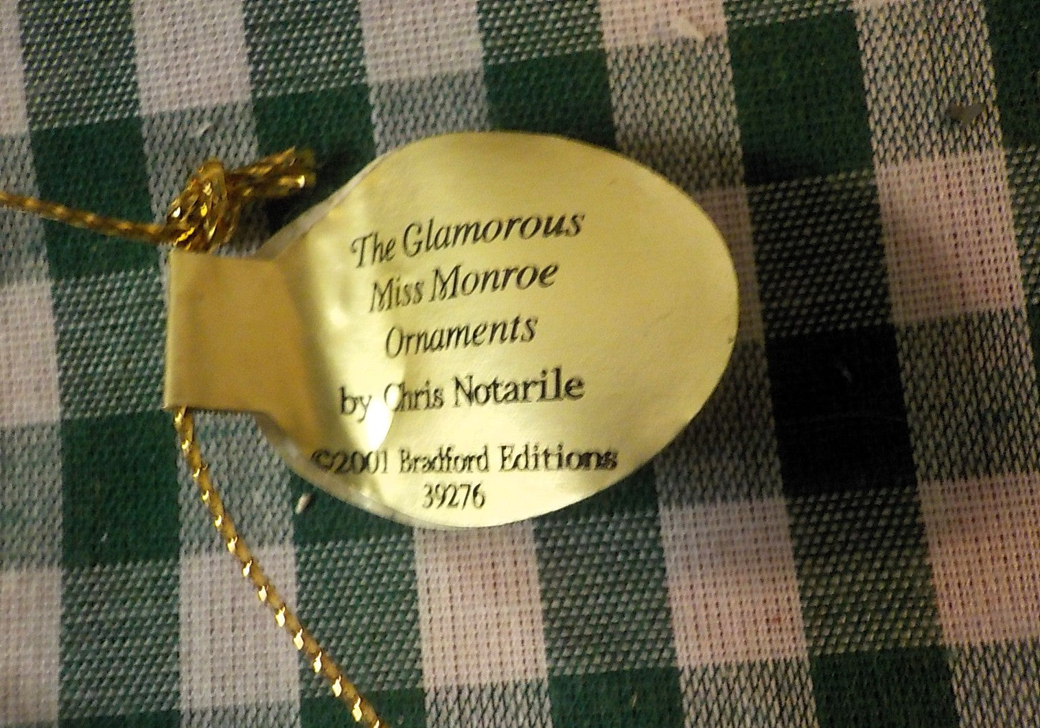 Bradford Exchange The Glamorous Miss Monroe Christmas Ornament in Foam Package