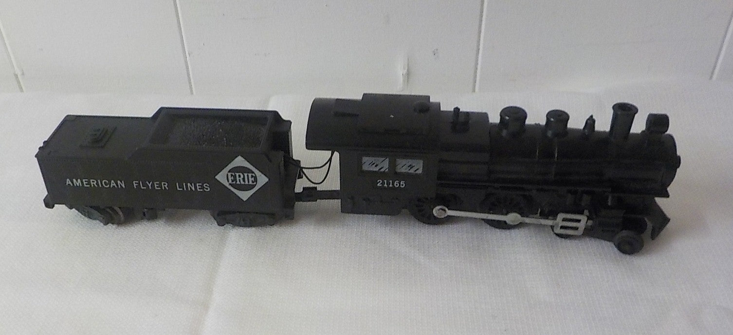 American Flyer Erie Engine & Tender No. 21165 – Vintage S-Gauge Train not tested