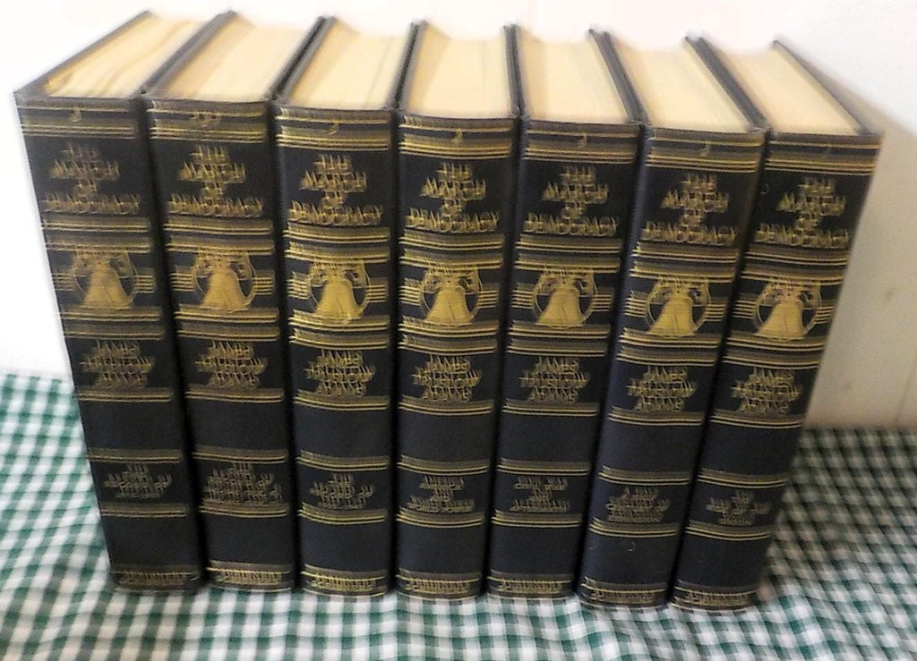 The March of Democracy by James Truslow Adams — Complete Set (Charles Scribner's Sons)