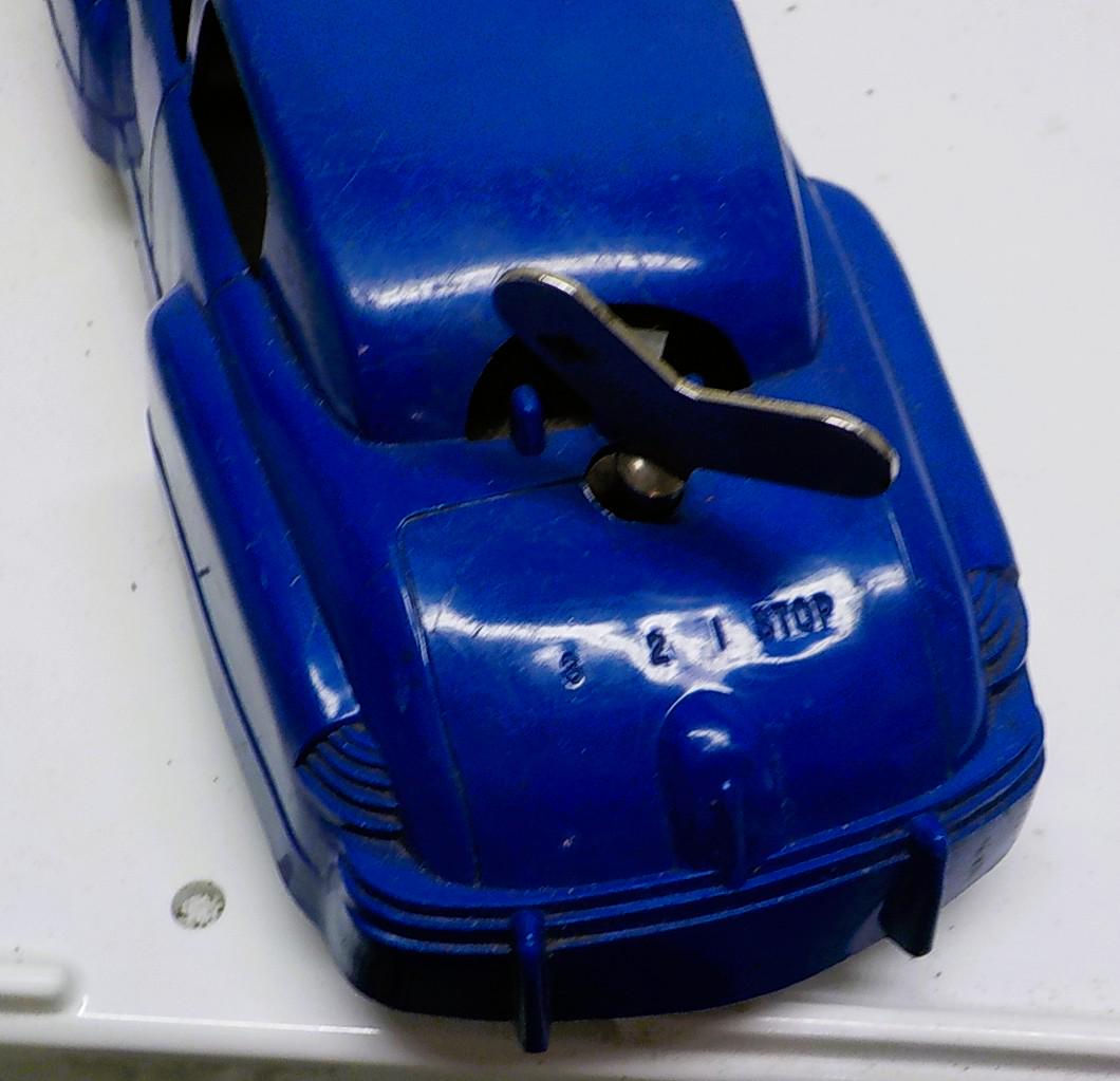 1950s Blue Sedan Tin Wind Up Toy Car -it does Winds Up item 1078