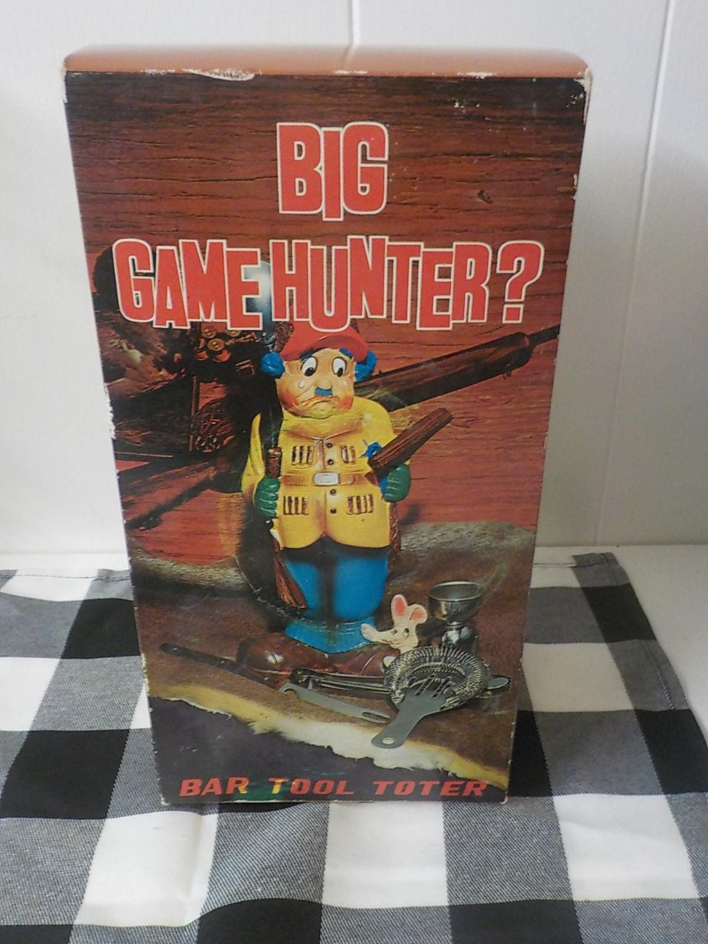 Vintage 1950s Ceramic Big Game Hunter Bar Tool Toter — 11", Made in Japan (Lot 2246)