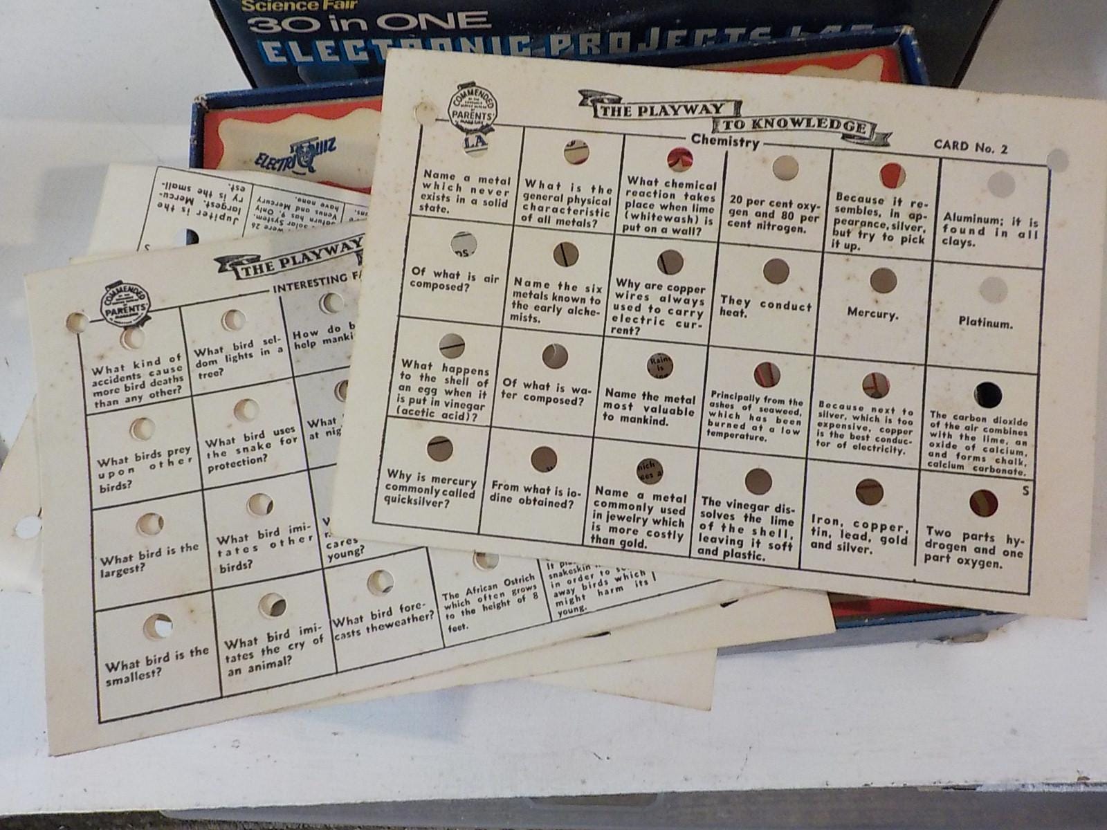 Science Fair 30-in-One Electronic Project Lab + Vintage Kids Activity Lot | Lot 2432