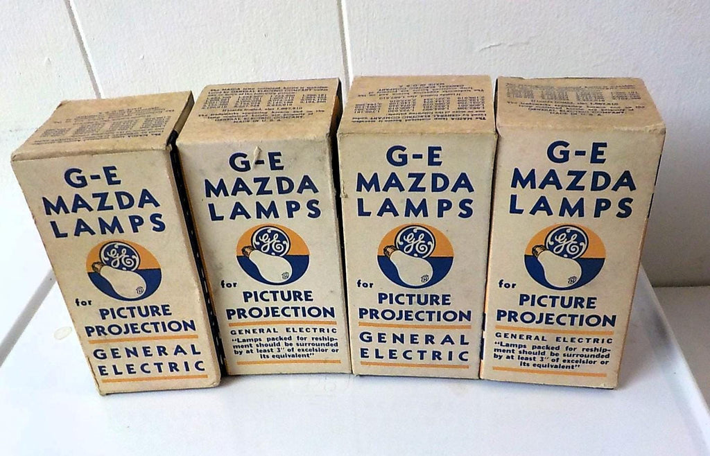 4 GE Mazda Lamps for picture movie Projection 50 watt 125 volt new in box