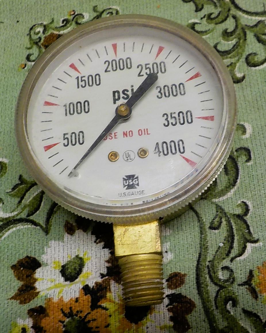 Vintage USG Pressure Gauge 0–4000 PSI — USA Made