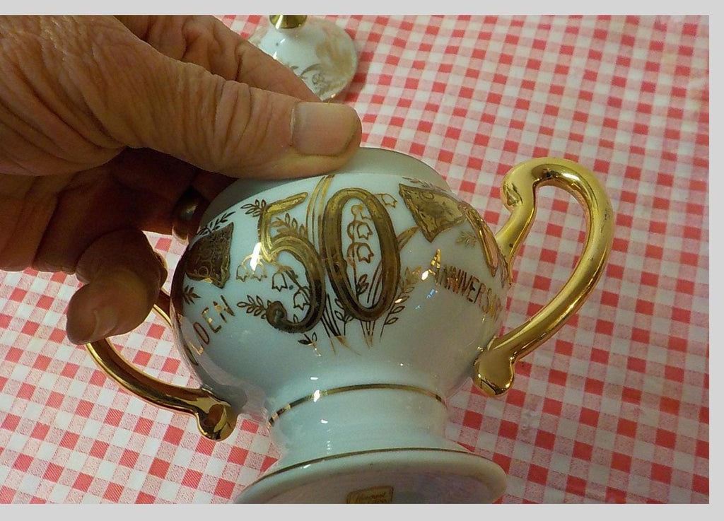 50 Golden Anniversary Sugar Bowl with Lid item 661