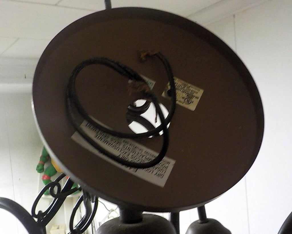 Vintage 1950s Art Deco 5-Arm Cast Iron Chandelier Ceiling Fixture | Lot 2418