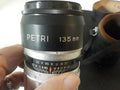 Petri 135mm f/3.5 Telephoto Camera Lens with Case | Petri Mount | Vintage 1970s Japan | Lot 2460