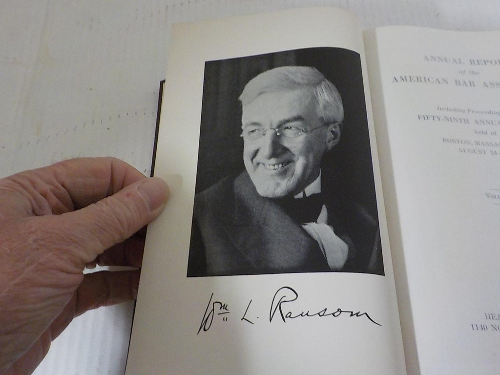 1936 American Bar Association Annual Report, Volume 61