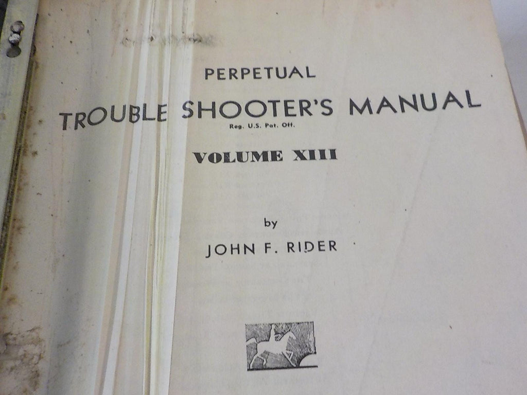 Perpetual trouble shooting manual 1942 tube radios & early car radios  lot 189