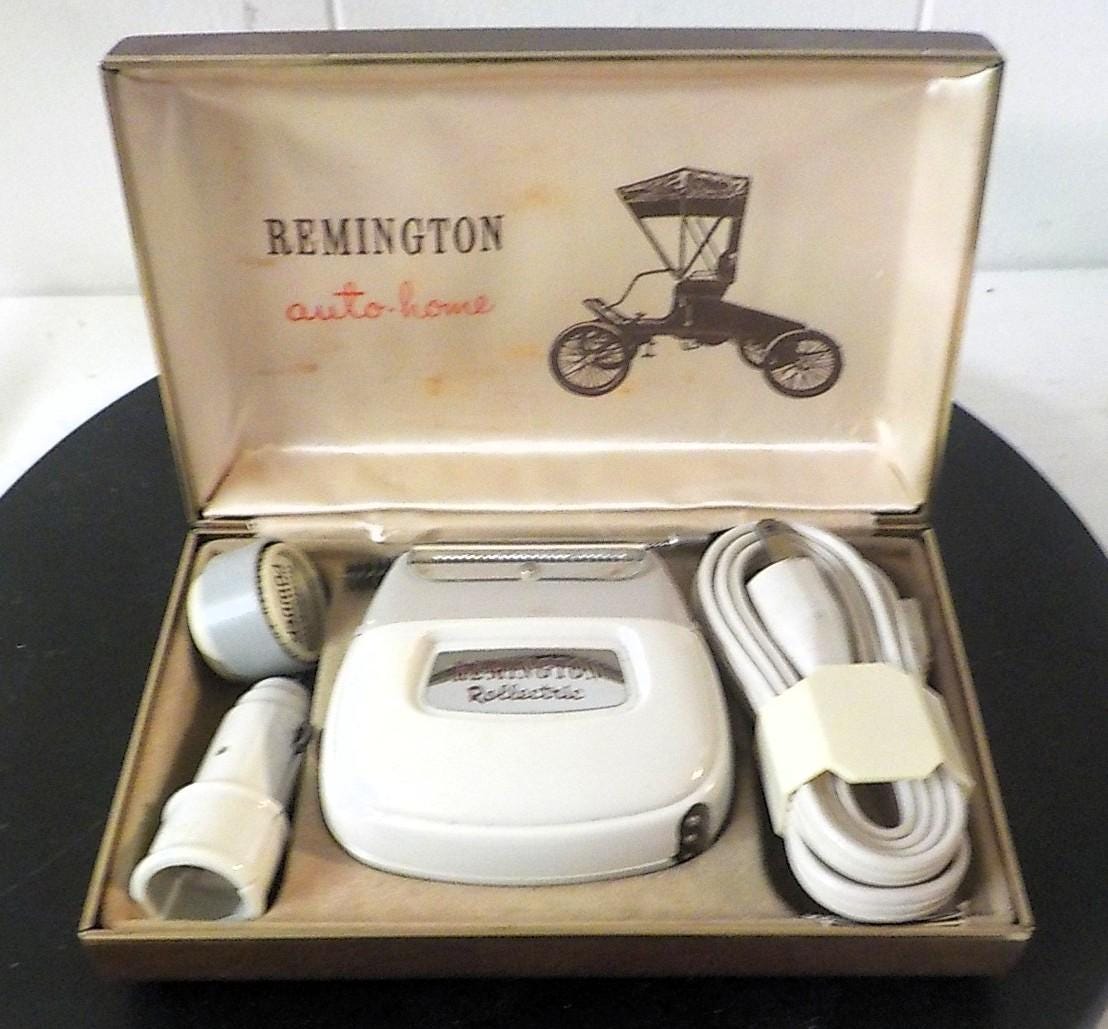 Remington Auto-Home Electric Razor with Original Case | 1950s Vintage | Collectible Grooming