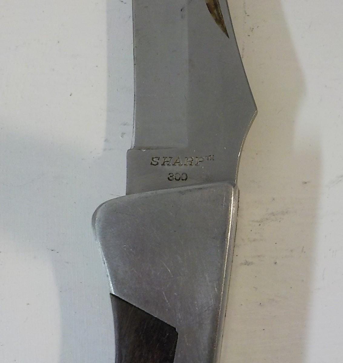 Vintage Sharp 300 Lockback Folding Pocket Knife — Stainless Steel (Lot 2236)