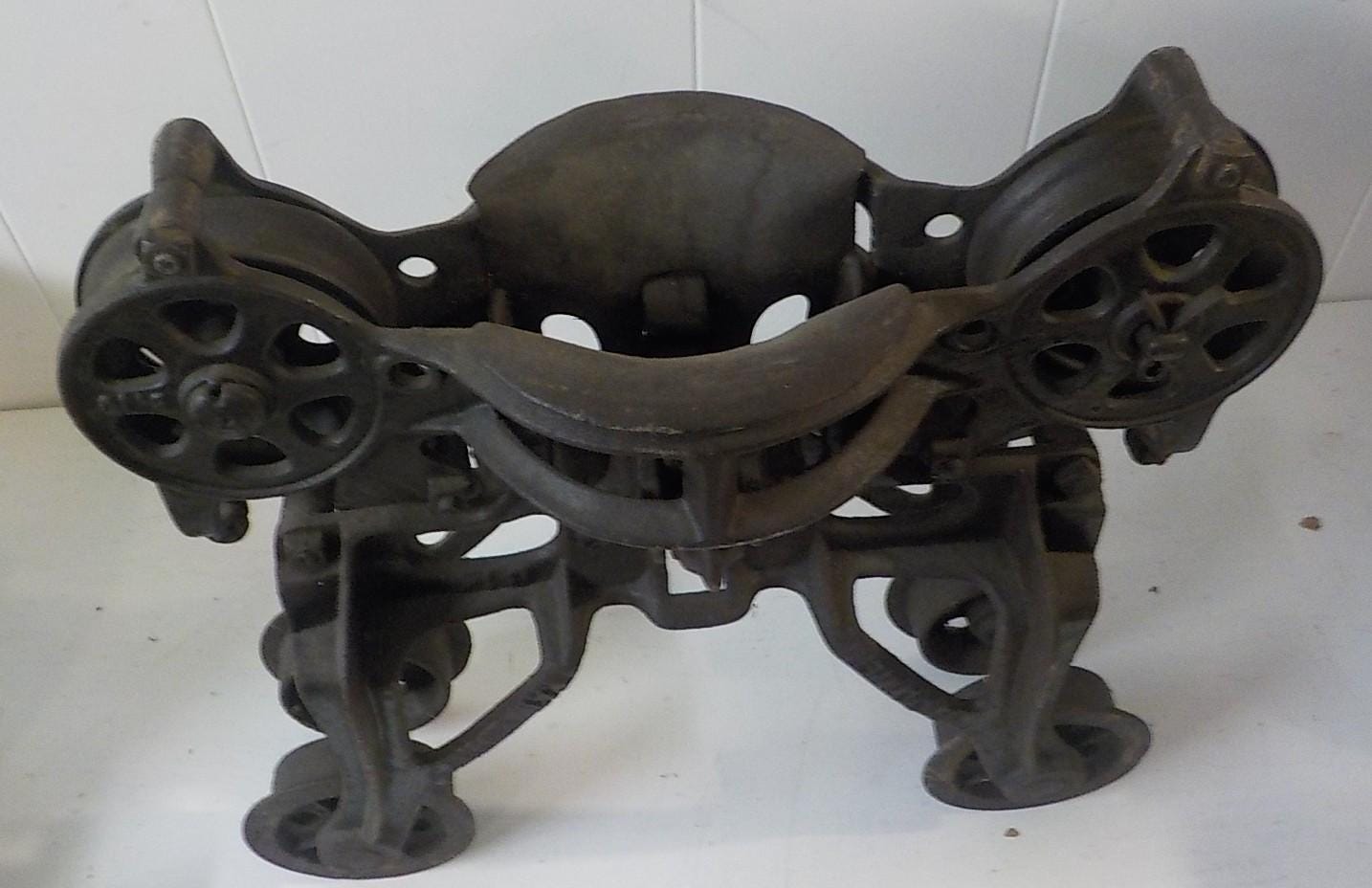 Antique Boomer Cast Iron Hay Trolley Unloader Pulley | Working Condition | Barn Primitive | Lot 2473