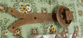 Antique Cast Iron Barn Door Rollers, Primitive Pulleys, 2 Pair