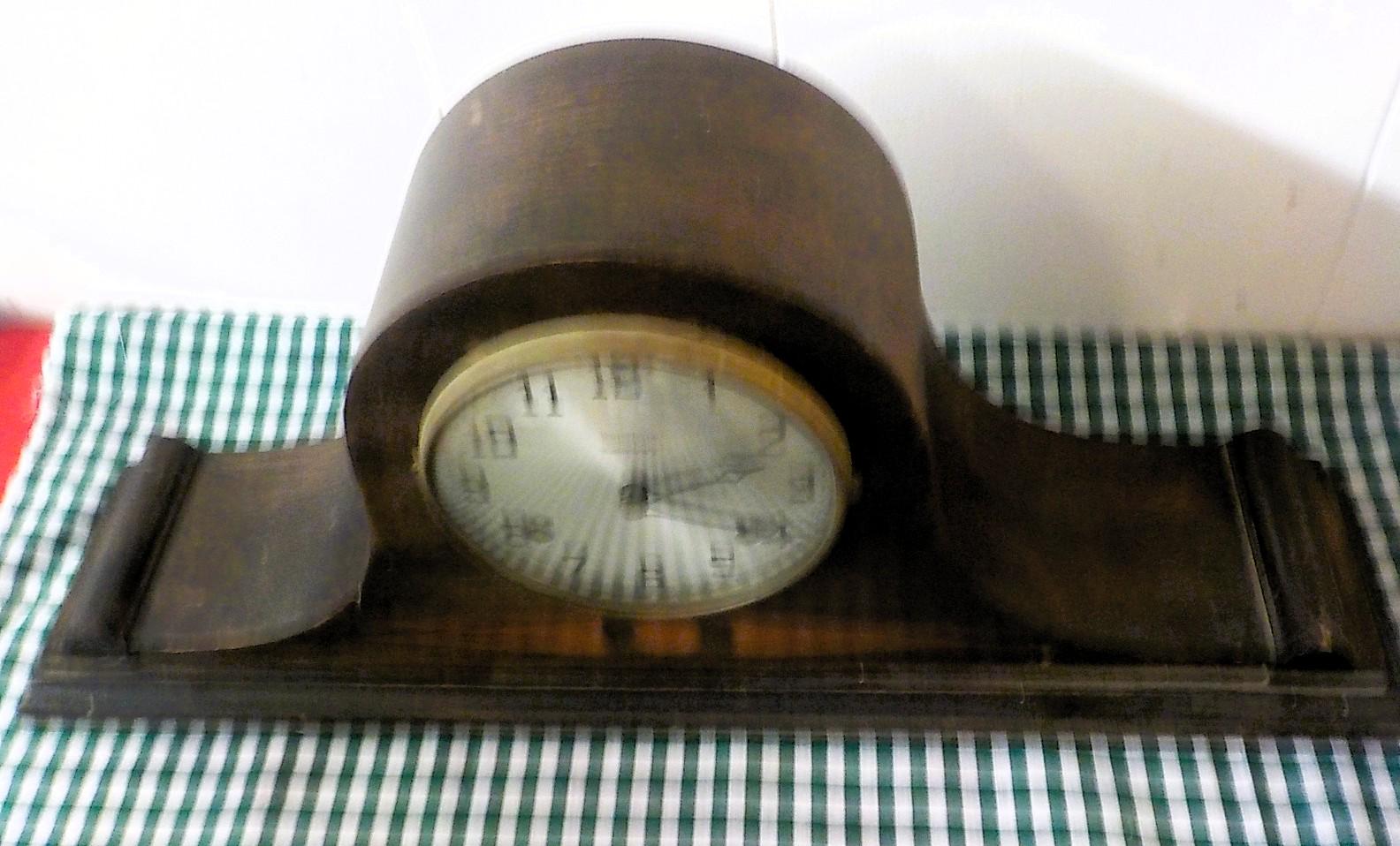 Antique Waterbury Westminster Chime Mantle Clock — Mahogany, Key Wind, circa 1940