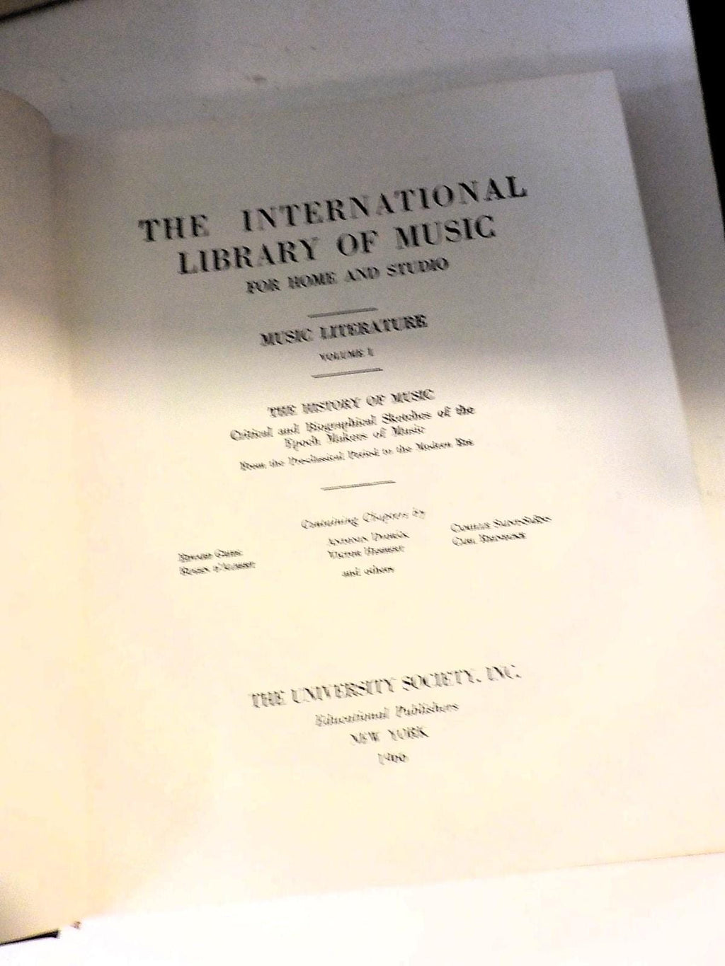 The International Library of Music Literature Vol 1-4 History Theory Opera 1948. LOT B194