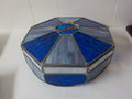 Antique Leaded Slag Glass Lamp Shade — Arts & Crafts Style, 12" Across, Very Good Condition | Lot 2302