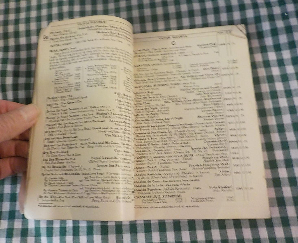 Catalog of Victor Records 1930 with Biographic Material & Opera Notes