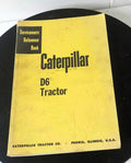 1959 Caterpillar D6 Tractor Servicemen's Reference Book