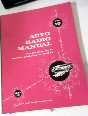 Sams Photofact Auto Radio Service Manual Vol. 10 (1958–1959 Models)