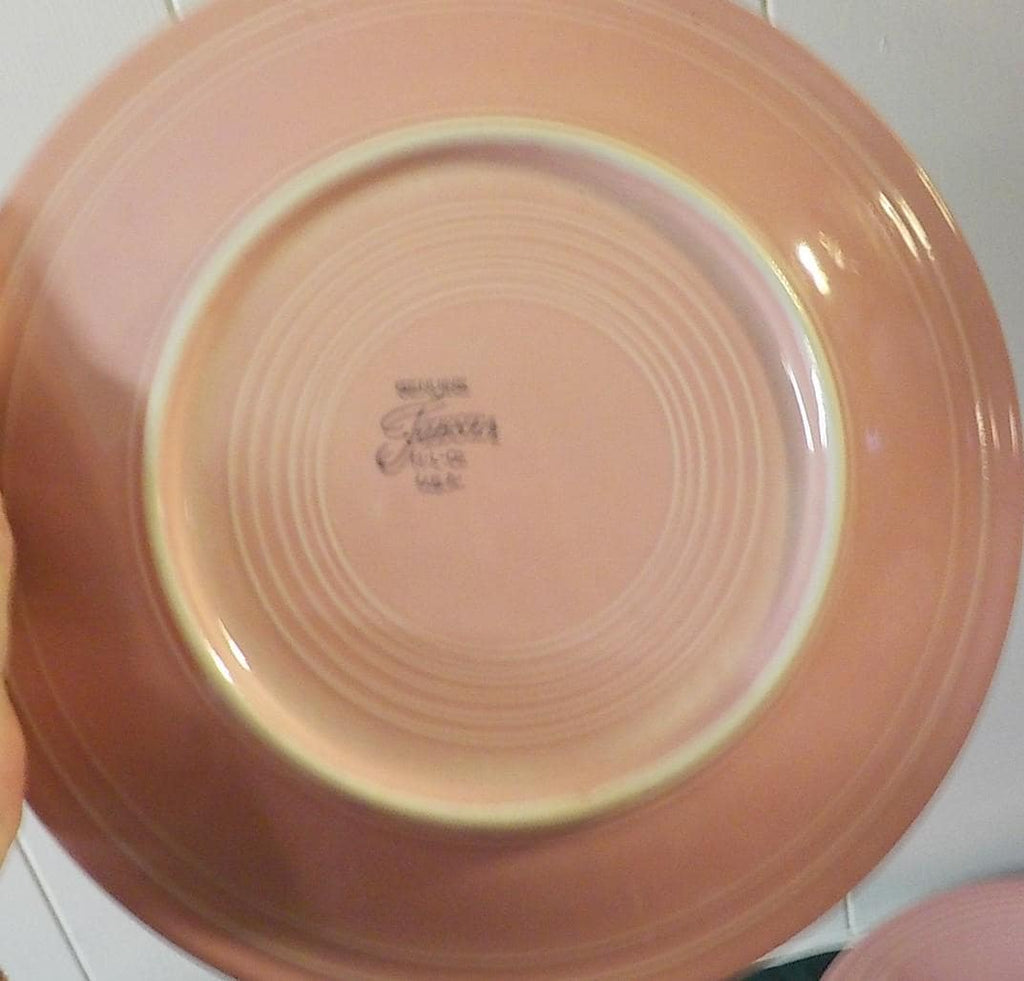 Vintage Fiestaware Rose Pink 10-Inch Dinner Plates — Set of 3, Made in USA