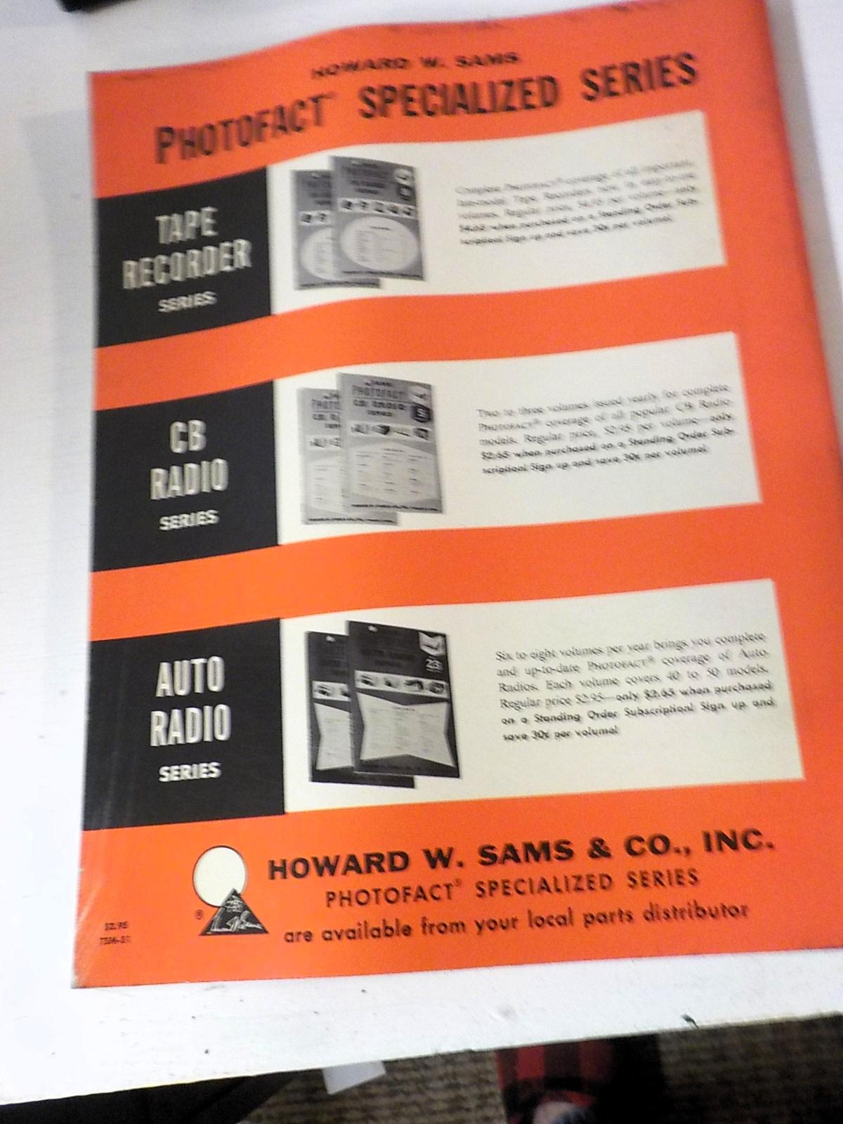 Sams Photofact Transistor Radio Service Manual TSM-51 (1965)