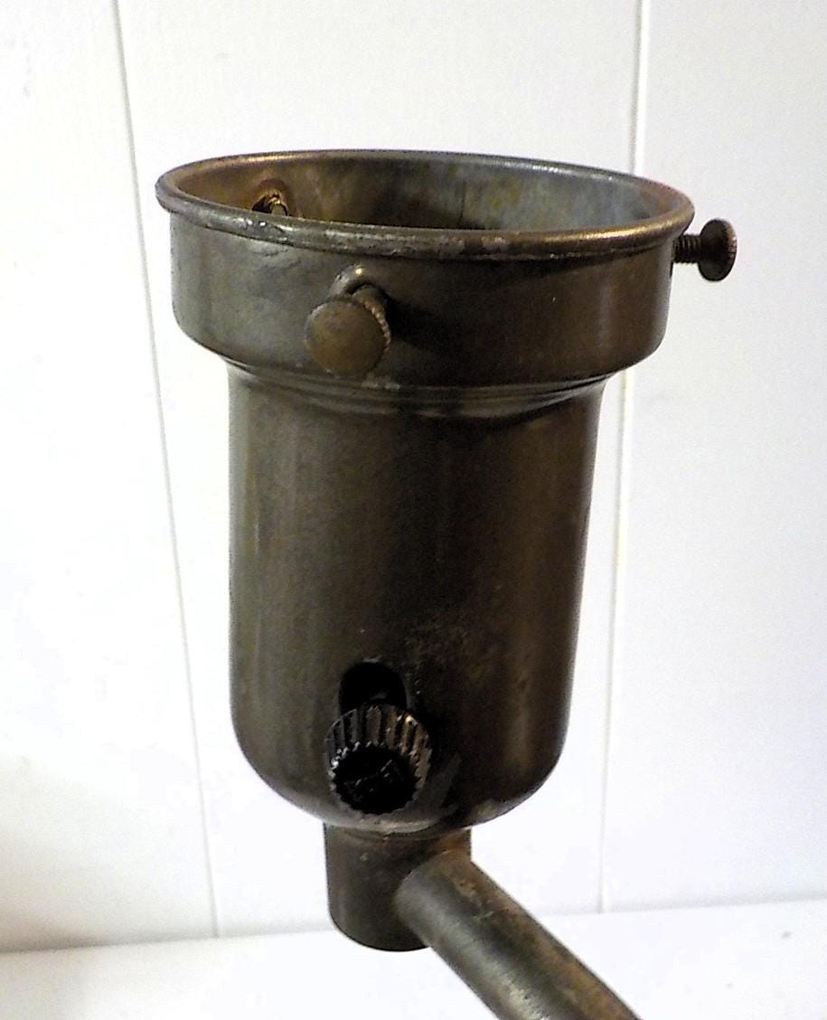 Antique 1920s/30s Solid Brass Swing Arm Floor Lamp 48" | Restoration Project | Lot 2448