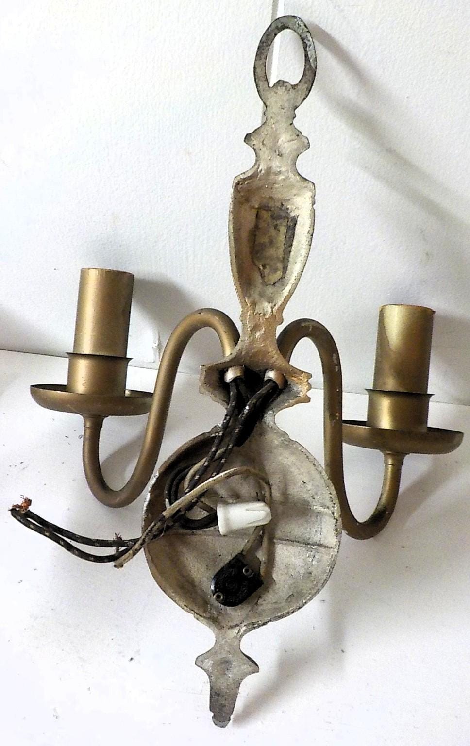 Two Light Wall Sconce Die Cast Metal Candlelight 2430