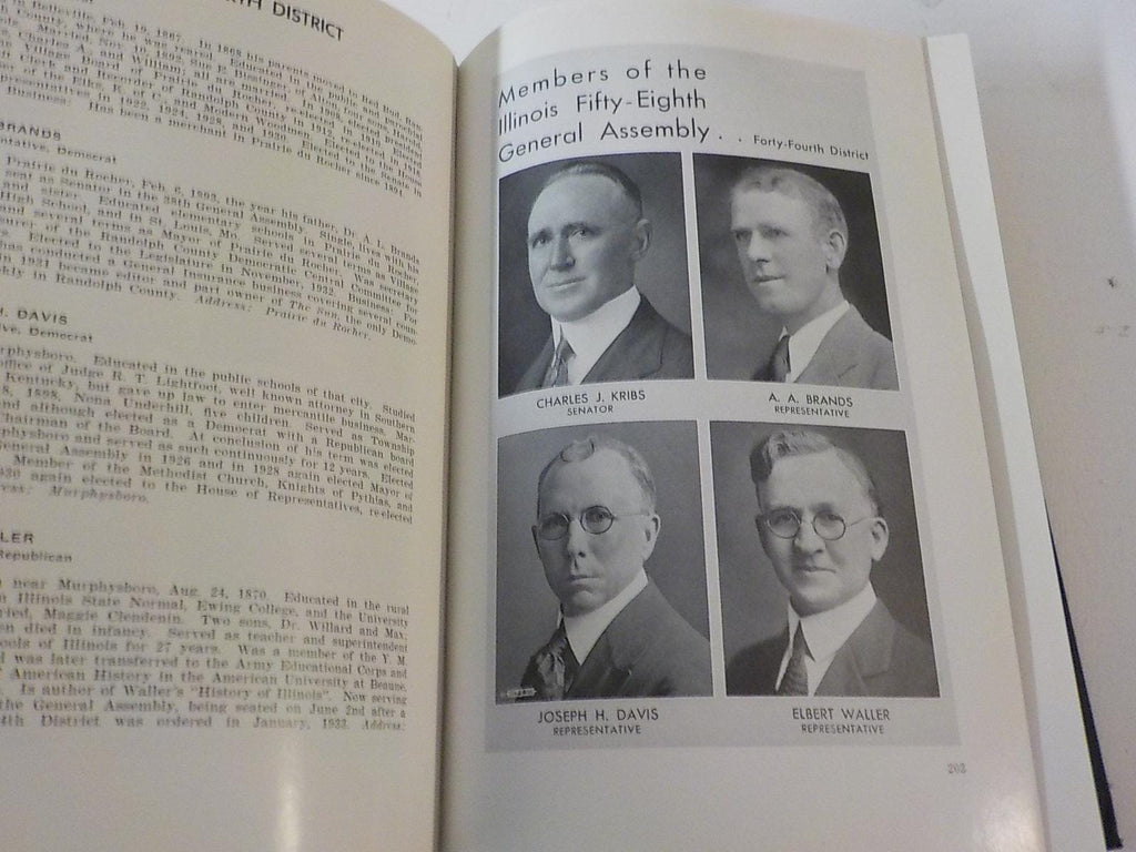 Illinois Blue Book 1933–1934 — Signed by the Author, Lot B 141