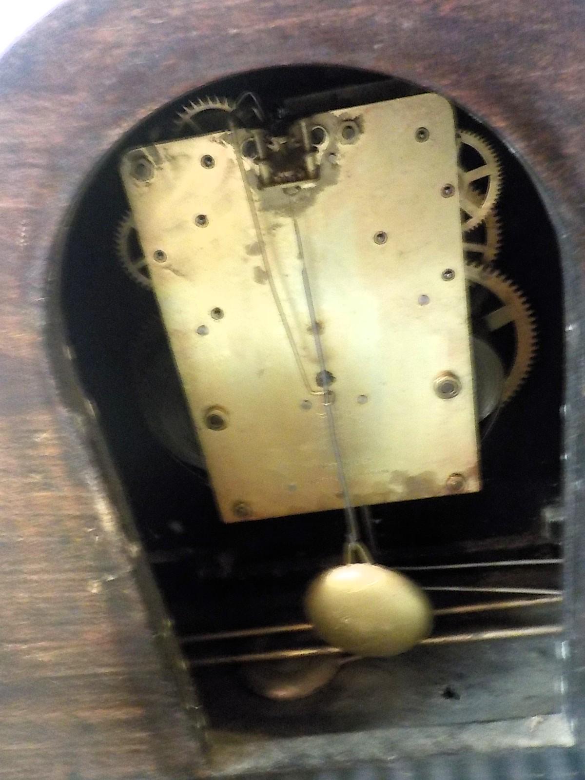 Antique Waterbury Westminster Chime Mantle Clock — Mahogany, Key Wind, circa 1940