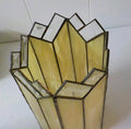 Vintage 6-Sided Leaded Glass Pendant Replacement Shade